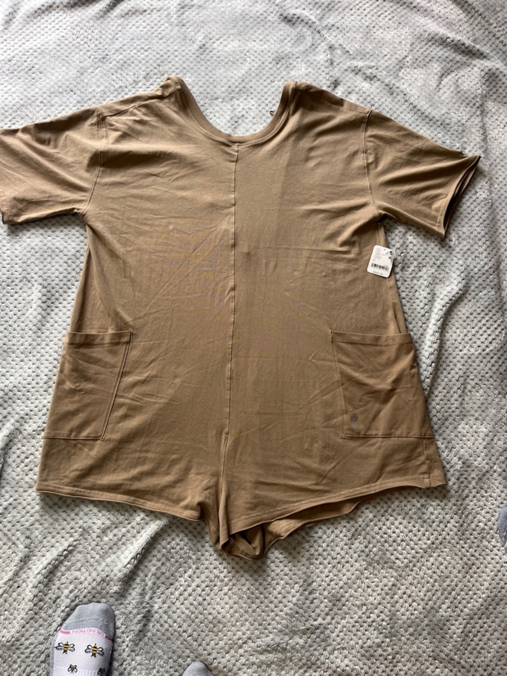 FP Movement by Free People Light Brown Short Sleeve Romper - Picture 4 of 8
